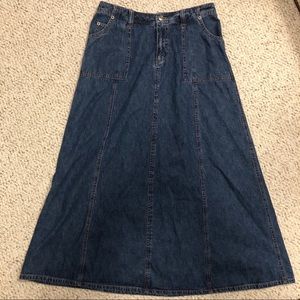 Vintage Jean Long high-waisted Skirt 8